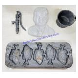 Cast Iron Cornbread Pan & Miscellaneous Items