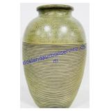 18.5' Tall Large Olive Green Ceramic Plant Pot