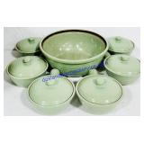 Western Stoneware Lidded Soup Bowl Set