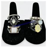 8 Mixed Metal Rings
