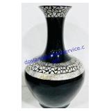 18' Tall Large Black Ceramic Vase