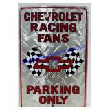 Chevy Parking Tin Sign. 12ï¿½x8ï¿½