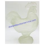 Glass Split Rooster Lidded Dish