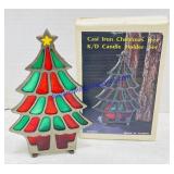 Cast Iron Christmas Tree Candle Holder