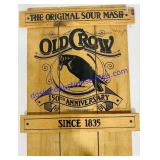 Vintage Old Crow 150th Anniversary Wooden Sign