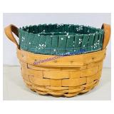 Longaberger Basket w/Plastic & Cloth Liners,