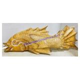 Hand-Carved Wooden Fish Sculpture