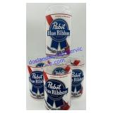4 Vintage Pabst Blue Ribbon Beer Glasses