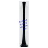20.5' Tall Stretched Black & Clear Glass Vase