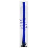 24' Tall Stretched Blue & Clear Glass Vase