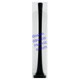 20.5' Tall Stretched Black & Clear Glass Vase