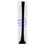20.5' Tall Stretched Black & Clear Glass Vase