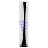 20.5' Tall Stretched Black & Clear Glass Vase