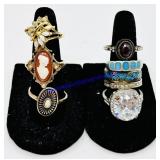 8 Mixed Metal Rings