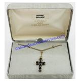 Dept. 138 18KT Gold Over Sterling Cross Necklace