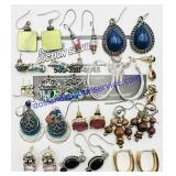 14 Pairs Mixed Metal Earrings