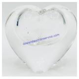Crystal Glass Heart Paperweight