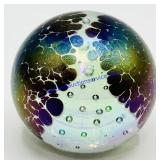 Iridescent Art Glass Sphere Paperweight