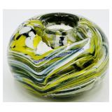 Multicolored Art Glass Paperweight (Chip)