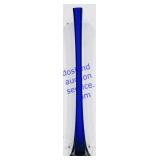 24' Tall Stretched Blue & Clear Glass Vase