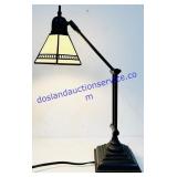 20.5' Tall Working Glass Pane Shade Lamp (Metal