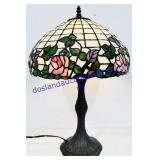 22' Tall Working Tiffany Style Glass Shade Lamp