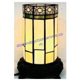 7.5' Tall Working Tiffany Style Glass Shade Lamp
