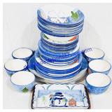 Ceramic Winter Themed Complete Dish Set