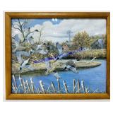 Framed Robert E. Hinton Painting. 22ï¿½x18ï¿½
