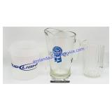 3 Glass & Plastic Drinks Pitchers