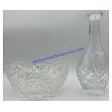 Crystal Bowl & Glass Vase