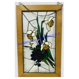 Framed Painted Glass Picture. 20ï¿½x12ï¿½