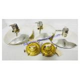 3 Oil Lamp Reflectors & Oil Lamp Wicks