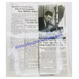News Articles, Photo Evidence 1936 Murder Case &