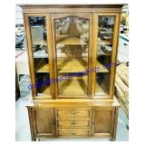 Vintage Mahogany Drexel Triune China Cabinet