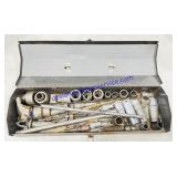 Socket Wrenches in Metal Toolbox