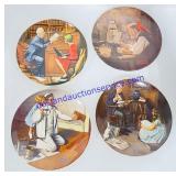 4 Knowles Norman Rockwell Plates
