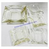 5 Glass Ashtrays