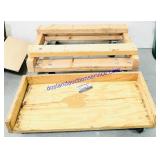 2 Rolling Wooden Carts