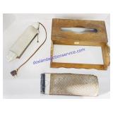 Vintage Metal Cheese Grater, Light Fixture &