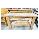 Wooden Shop Workbench w/ Drawers 26x60x44'
