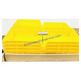 15 Yellow Plastic Parts Bins