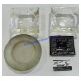 4 Glass Ashtrays.