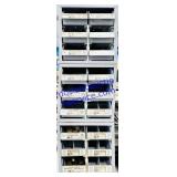13x16x38' Metal Stacked Parts Bins w/ Parts