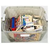 Tote of Mixed Books, Cookbooks, Maps, Etc