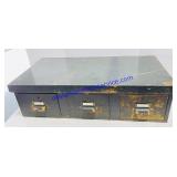 Metal Index Card File Cabinet 33 x 10 x 17'