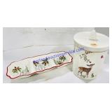 Ceramic Tray & Cookie Jar