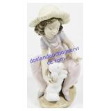 Lladro Girl & Dog 1999 Event Figurine
