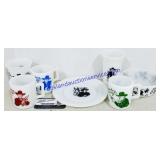 7 Milk Glass Hopalong Cassidy Collectors Dishes