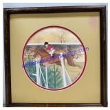 Framed Horse Jumping Print. 17ï¿½x17ï¿½